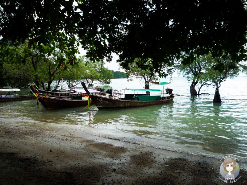 An der Anlegestelle in Railay Beach, Krabi in Thailand