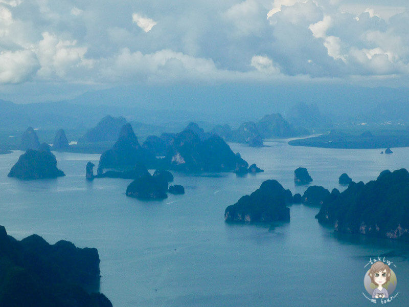 Blick von oben auf Phuket, Thailand