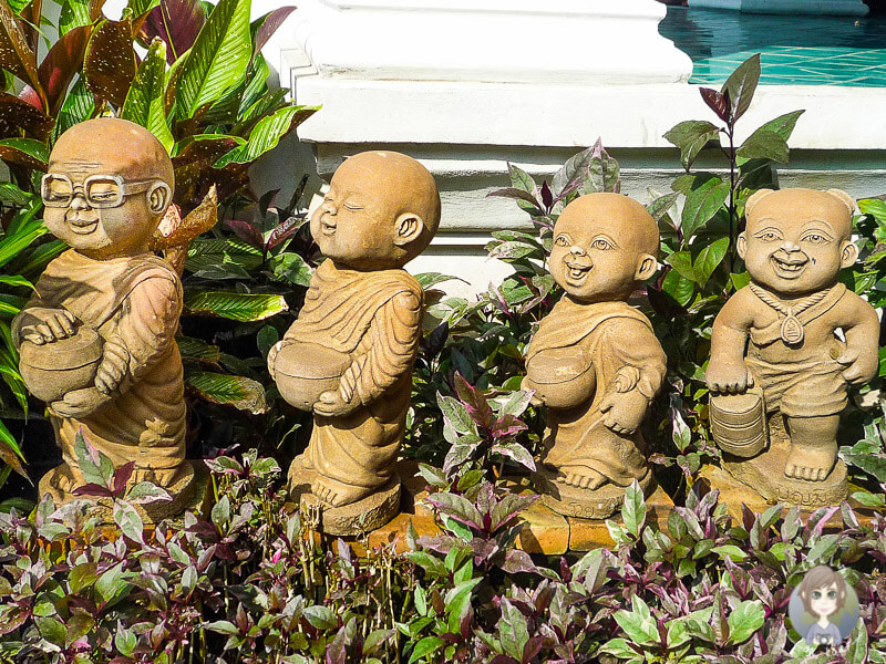 Figuren am Tempel in Chiang Mai