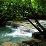 Waserfall im Erawan National Park, Kanchanaburi, Thailand