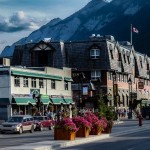 Das Zentrum von Banff, Kanada