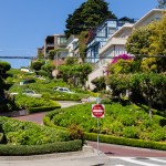 Blick auf die Lombard Street in San Francisco