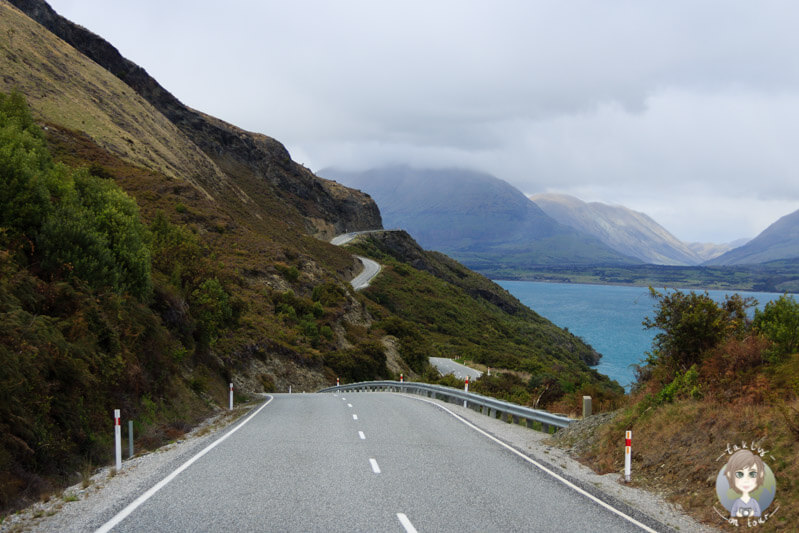 Fahrt entlang des Lake Wakatipu, Otago