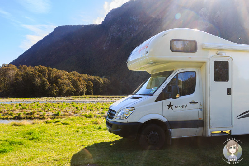 Camping in der Nähe des Milford Sounds