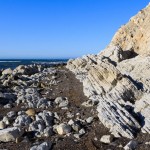 weiße Felsen am Marfells Beach