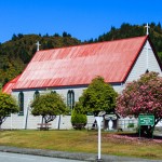 eine kleine Kirche in Reefton, Neuseeland