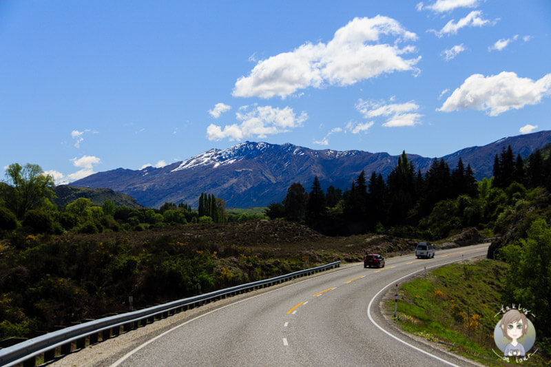 Fahrt Richtung Queenstown, Neuseeland