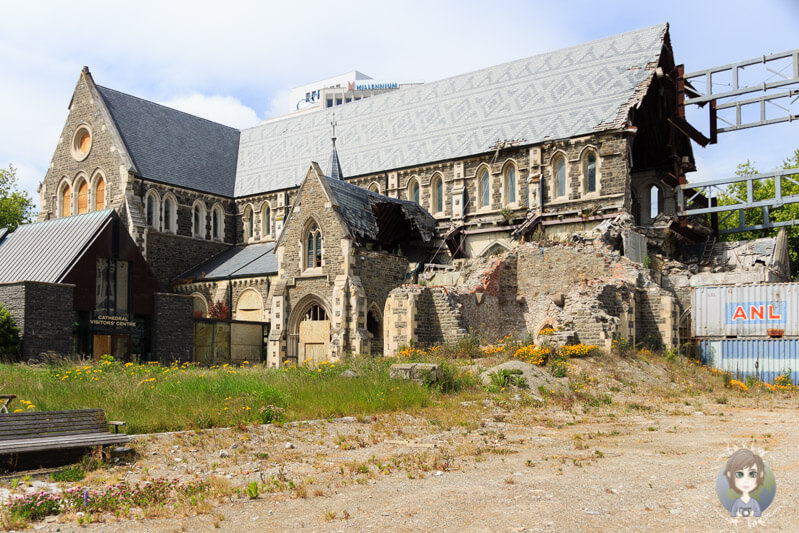 die zerstörte Kathedrale in Christchurch 2015