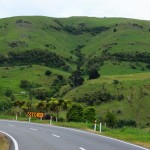 Fahrt durch eine atemberaubende Landschaft auf der banks Peninsula