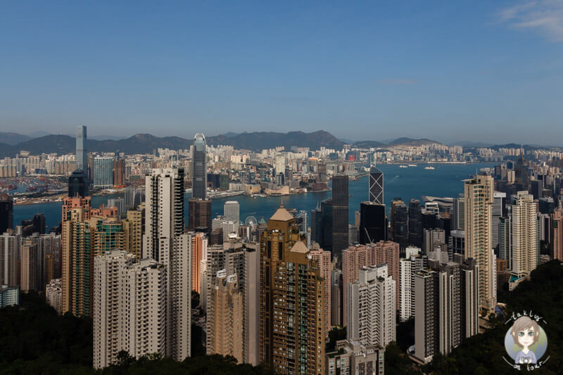 Die fantastische Stadtansicht von Hong Kong