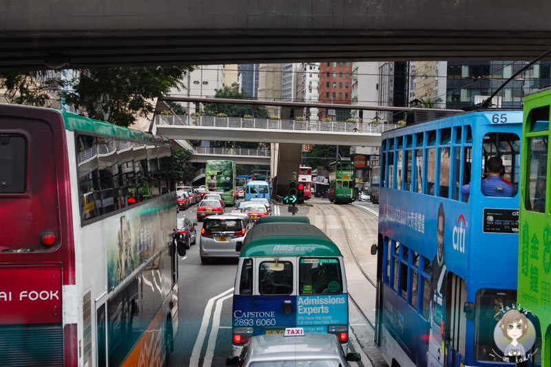 Eine Busfahrt durch Hong Kong