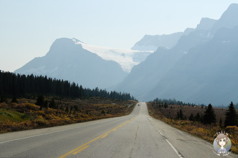 Start des Icefields Parkway in Lake Louise