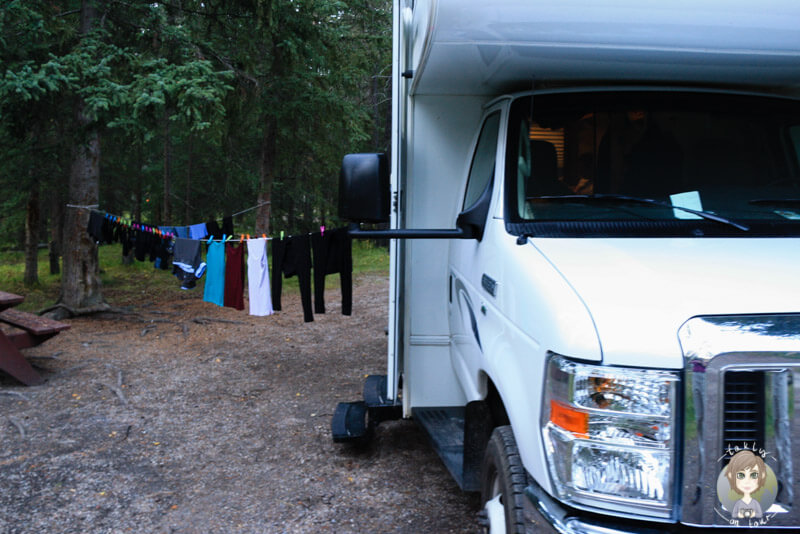 Stellplatz auf dem Whistlers Campground in Jasper