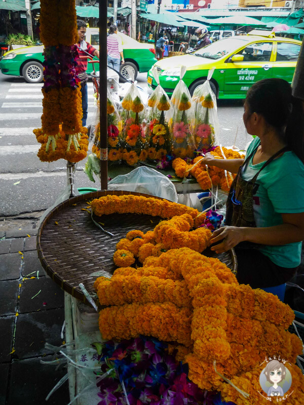 Ein Blumenstand im Chinatown, Bangkok