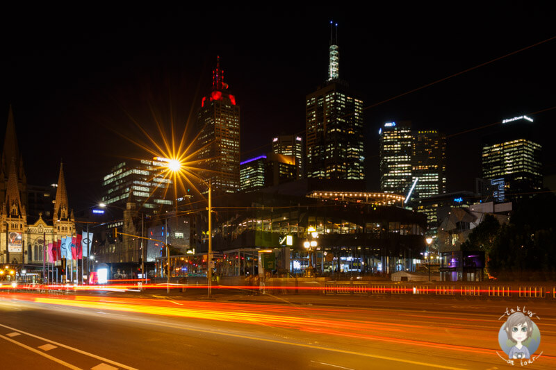 Blick auf den Federation Square, Melbourne, Australien