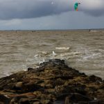 Kitesurfen auf der Nordsee in Norddeich