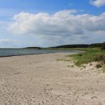 Strand am Nakskov Fjord Camping in Dänemark