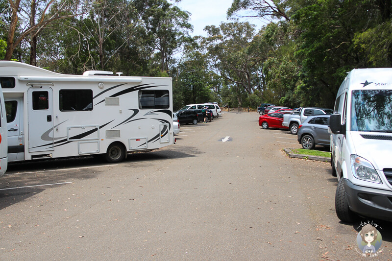 Parkplatz an dem Aussichtspunkt der Wentworth Falls in Australien