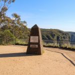 Ein Denkmal am Govetts Leap Lookout Blue Mountains National Park