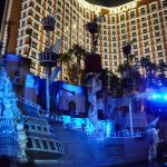 Das Piratenschiff vor dem Hotel Treasure Island in Las Vegas