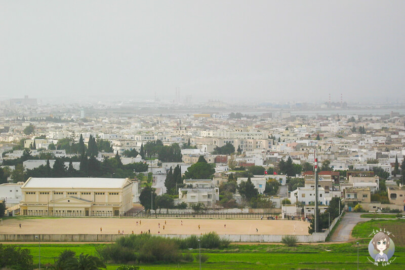 Aussicht auf Tunis von Karthago