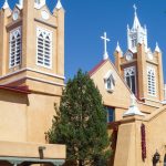 Blick auf die San Felipe de Neri Church in Albuquerque