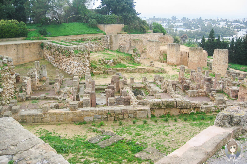 Die Ausgrabungsstätte von Karthago mit dem Ausflug der AIDA in Tunis