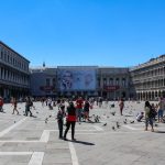 Blick ueber den Markusplatz in Venedig