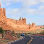 Tolle Aussicht auf der Fahrt durch den Arches National Park