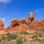 Felsformationen in der Windows Section im Arches Nationalpark, Utah