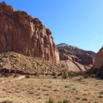 Blick auf die Zufahrt zum Capitol Gorge im Capitol Reef National Park