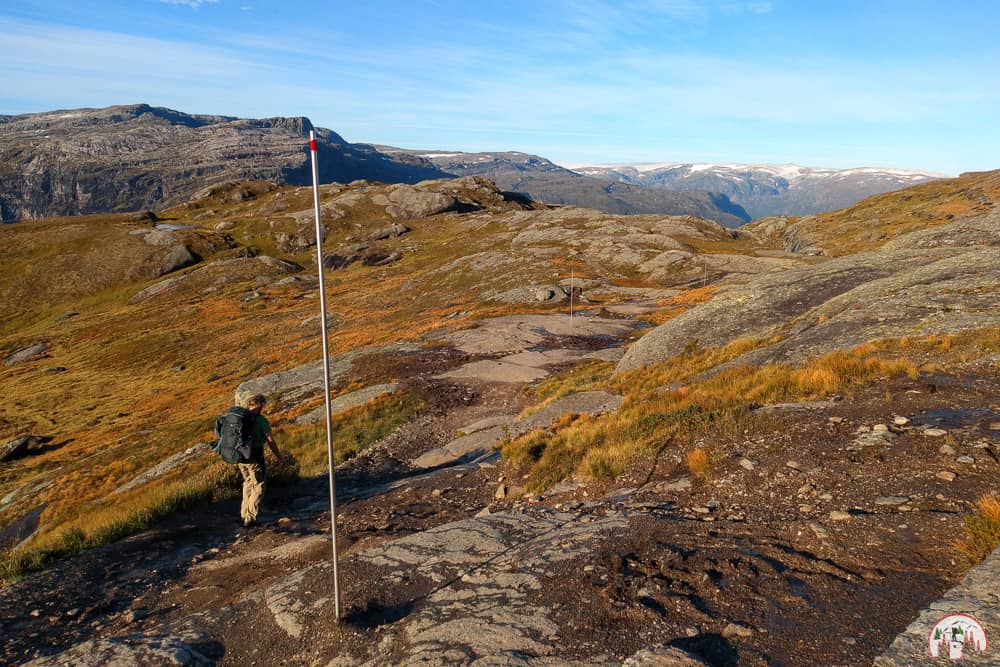 Schöne Landschaft auf der Trolltunga Wanderung in Norwegen